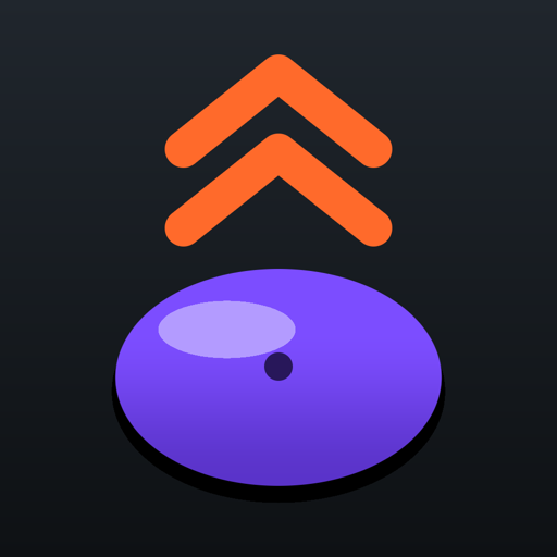 The Project Ascent app icon: two orange chevrons above a purple hold.